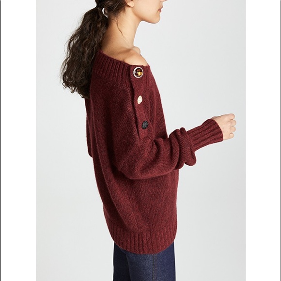 NEW • Veronica Beard • Chase Burgundy Sweater - Picture 4 of 8
